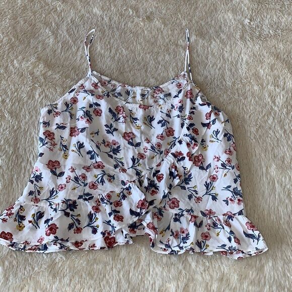 White floral print crop top - Picture 3 of 16